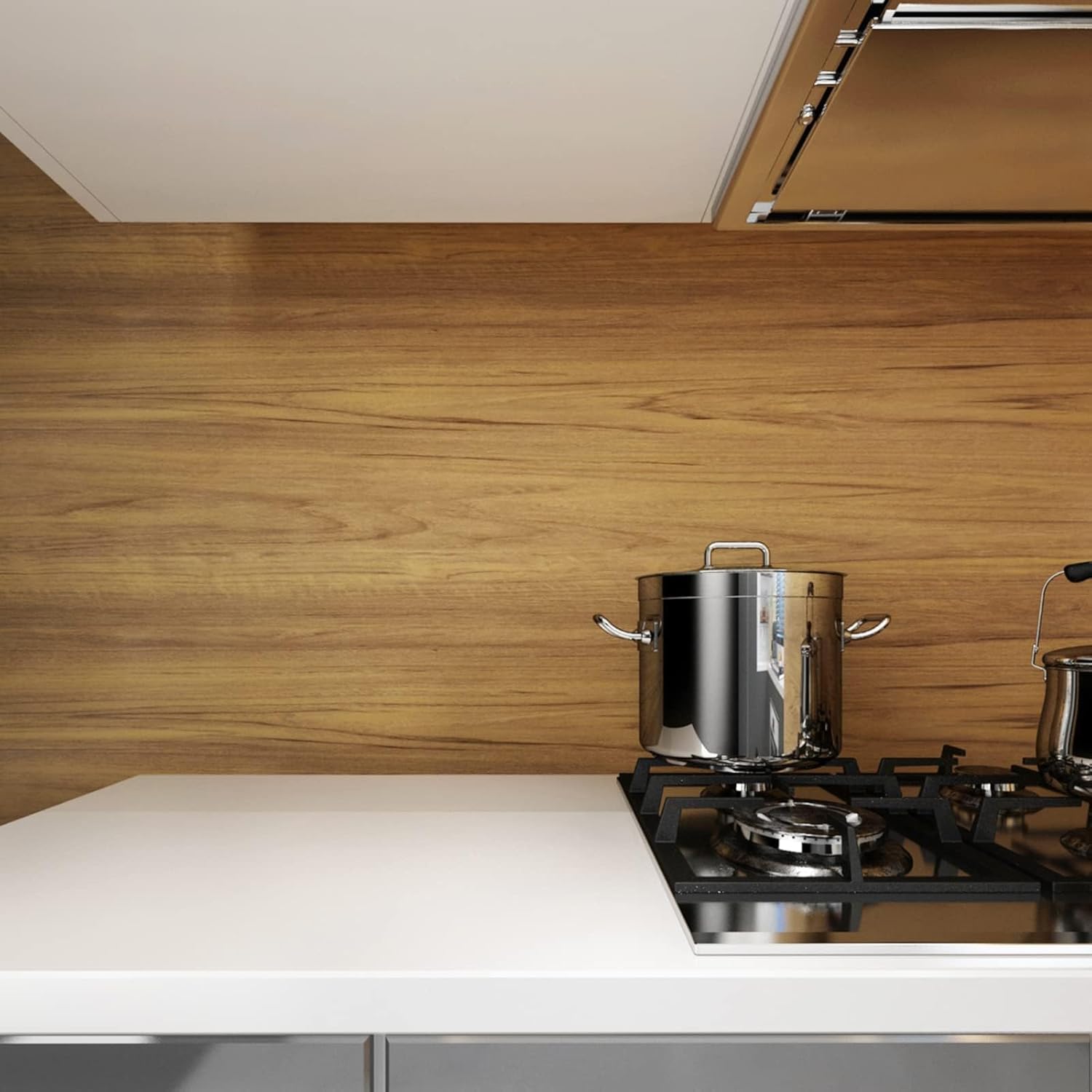 24''x 200' Brown Wood Grain Peel and Stick Wallpaper, Real Wood Texture Contact Paper Waterproof [Thicken, No Bubbles] Self-Adhesive Removable Decorative Kitchen, Shelf, Countertops