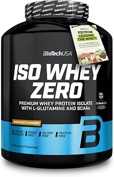BioTechUSA Iso Whey Zero | Premium Whey Protein Isolate | Grass-Fed | Enzyme-Free | Sugar- and Gluten-Free, 1816 g, Hazelnut