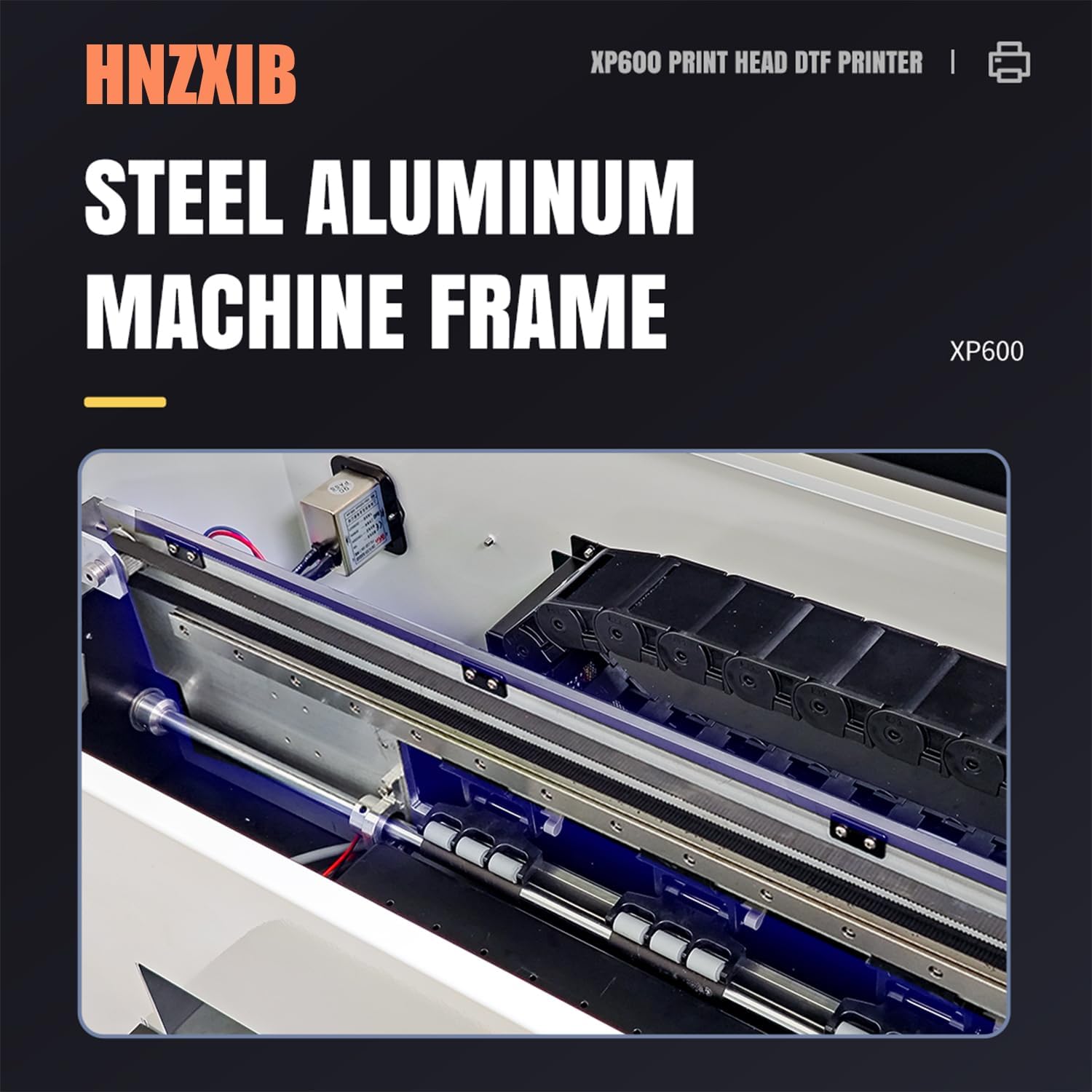 HNZXIB DTF Printer-13 Wide Format Printer with 1440DPI Precision, Auto White Ink Circulation, Adjustable Suction Platform & Wind Control,8.8oz Ink System,Control Panel for High-Speed DTF Printing