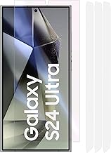 Fonetek 3x Clear Plastic PET Screen Protector Cover Guards for Samsung Galaxy S24 Ultra