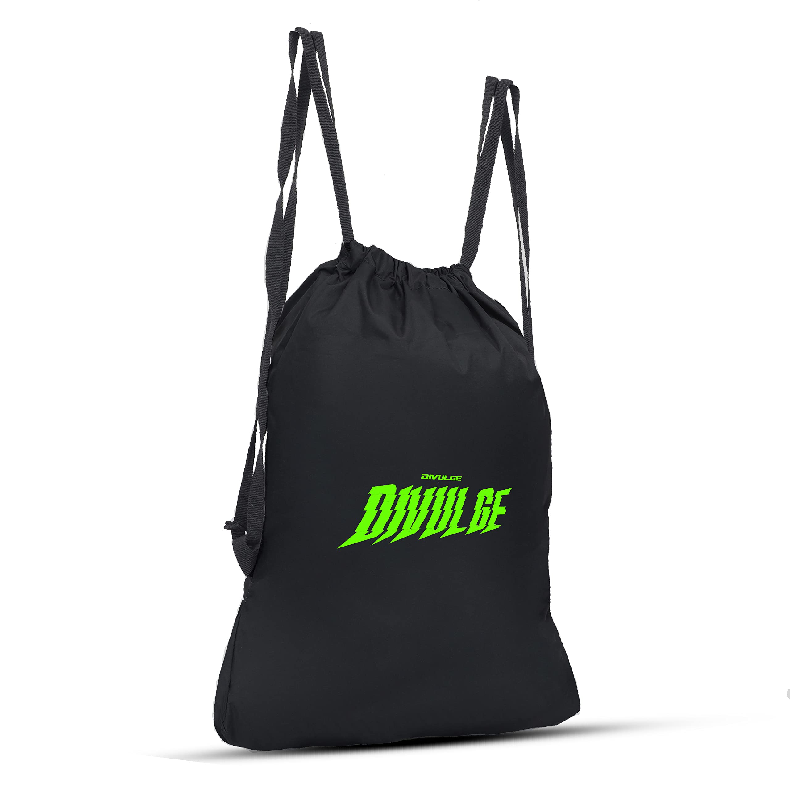 DIVULGE Drawstring Daypack Bag Sports Backpack Gym Bag, Backpack and Multi Utility Bag for Running, Sports, Cycling and Outdoors -(Black)-image-6