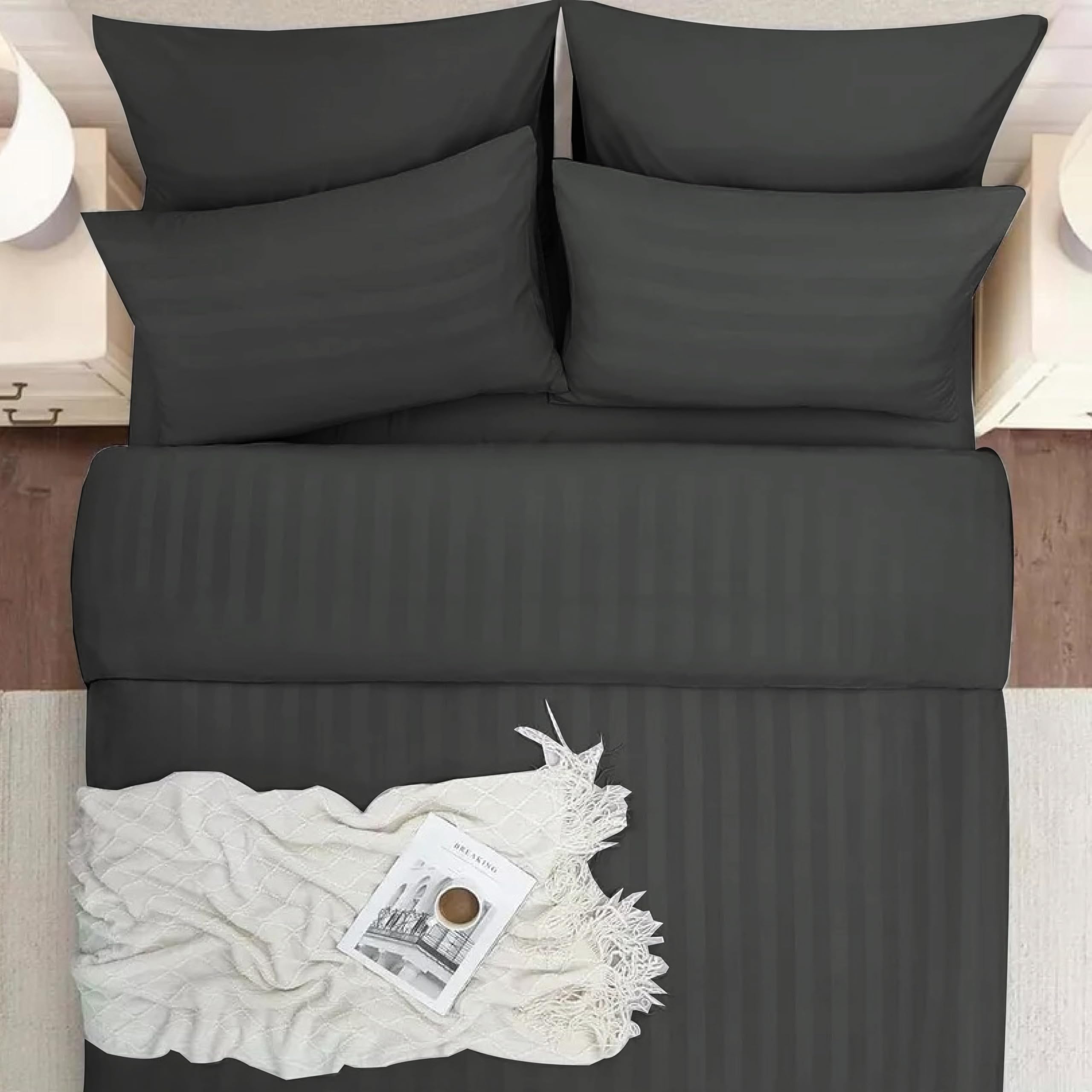 Funky Gadgets Double Duvet Cover Set Charcoal - Image 3