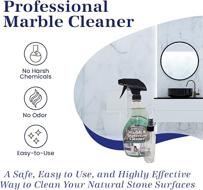 MARBLELIFE CLEAN IT FORWARD Kit de nettoyant pour marbre et travertin (MTC-41150, 4ozBottle / Spray-65442)