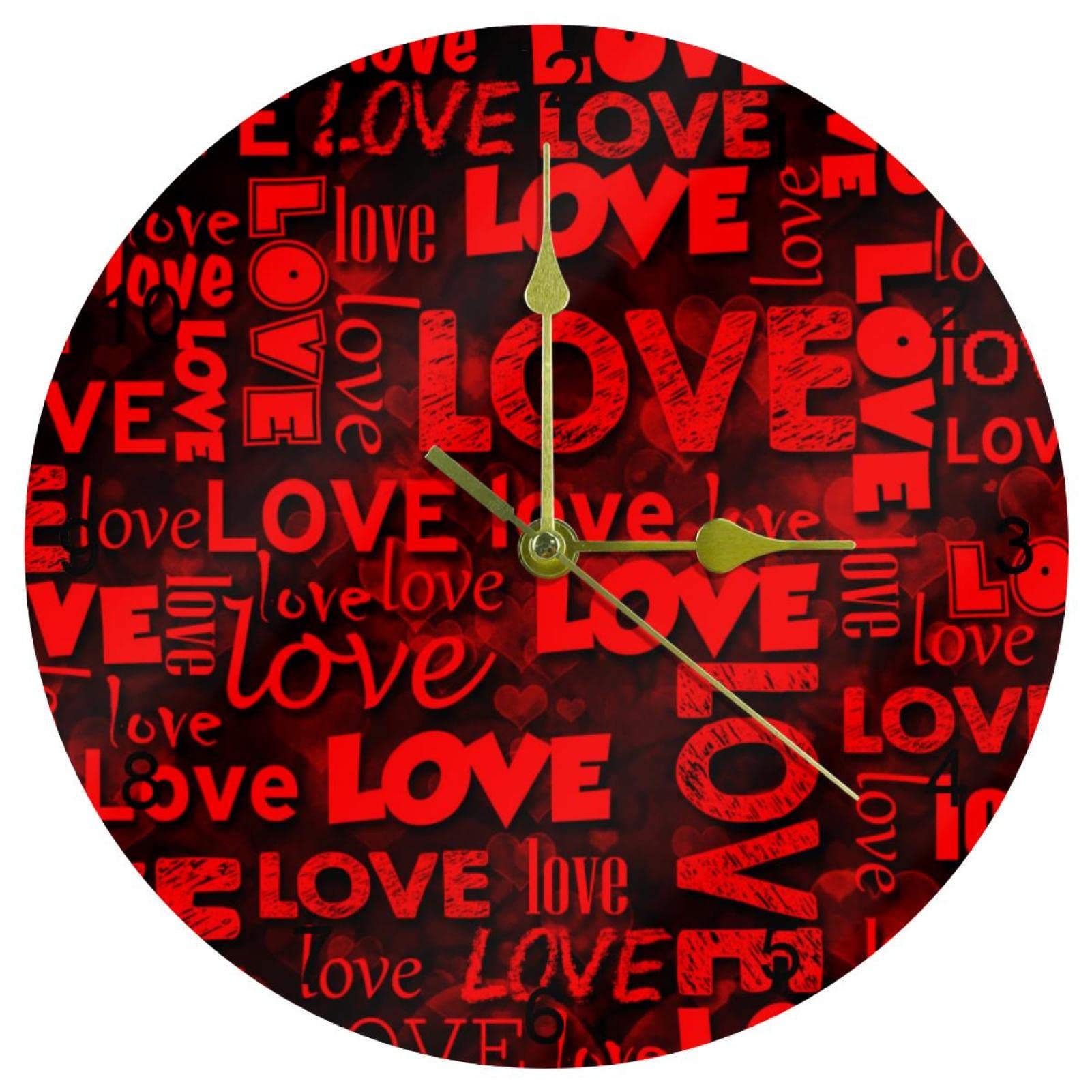 Horloge murale à quartz silencieuse de 25,4 cm avec chiffres arabes pour la cuisine