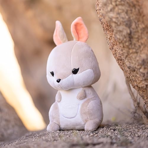 Miniatura 4 de Bellzi Peluche de canguro marrón – Adorable juguete suave de canguro y regalos – Regalo perfecto para niños, bebés, niños pequeños – Kangi..