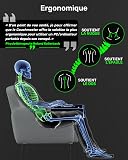 Couchmaster Plateau ergonomique pour ordinateur portable avec barre de jeu HORIZONLIGHT RGB pour canapé, canapé et lit, table d'ordinateur portable avec hub USB pour PC, PS4/5, Xbox One/Series X et - 6