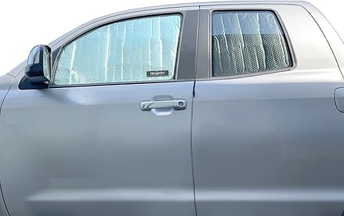 Miniatura 5 de YelloPro Auto Parasol para asiento delantero de ventana lateral, ajuste personalizado para Toyota Tundra 2007 2008 2009 2010 2011 2012 2013 2014
