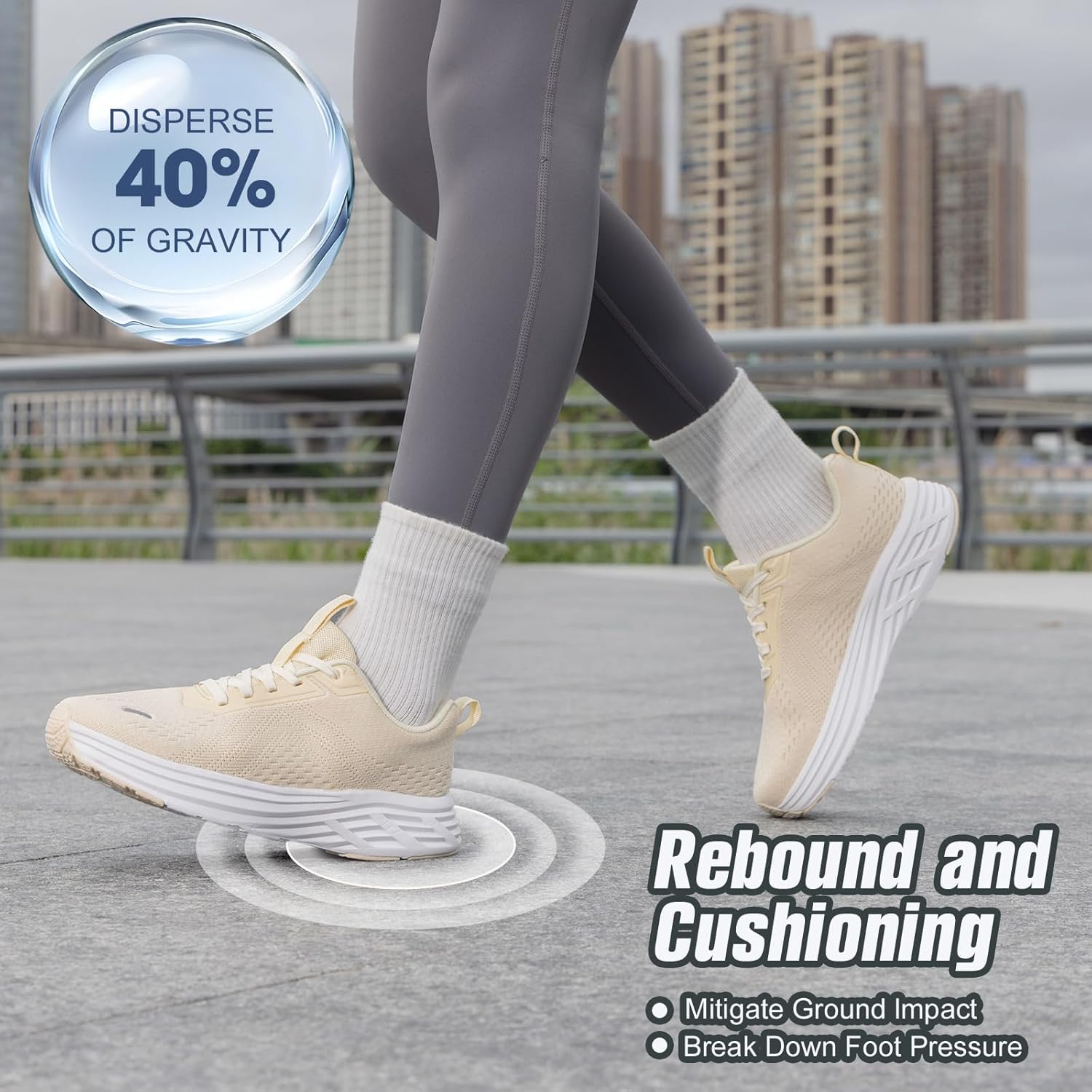 Wide Toe Box Shoes Women Sneakers Extra Wide Width Arch Support Non-Slip Tennis Athletic Ultralight Running Shoes for Women Walking Diabetic Plantar Fasciitis Footwear 6-12 - Image 5