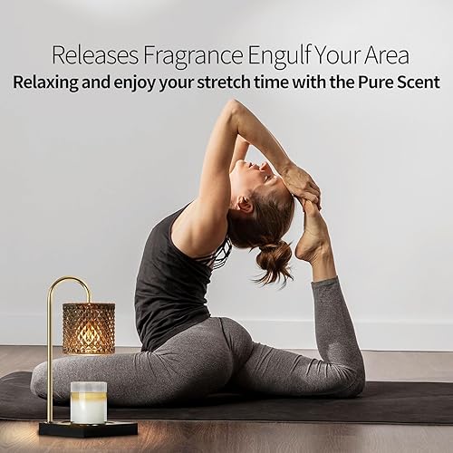 Miniatura 2 de Lámpara calentadora de velas, lámpara de cera con 2 bombillas, temporizador y regulador de intensidad de 7 niveles, se adapta a velas de tarro de