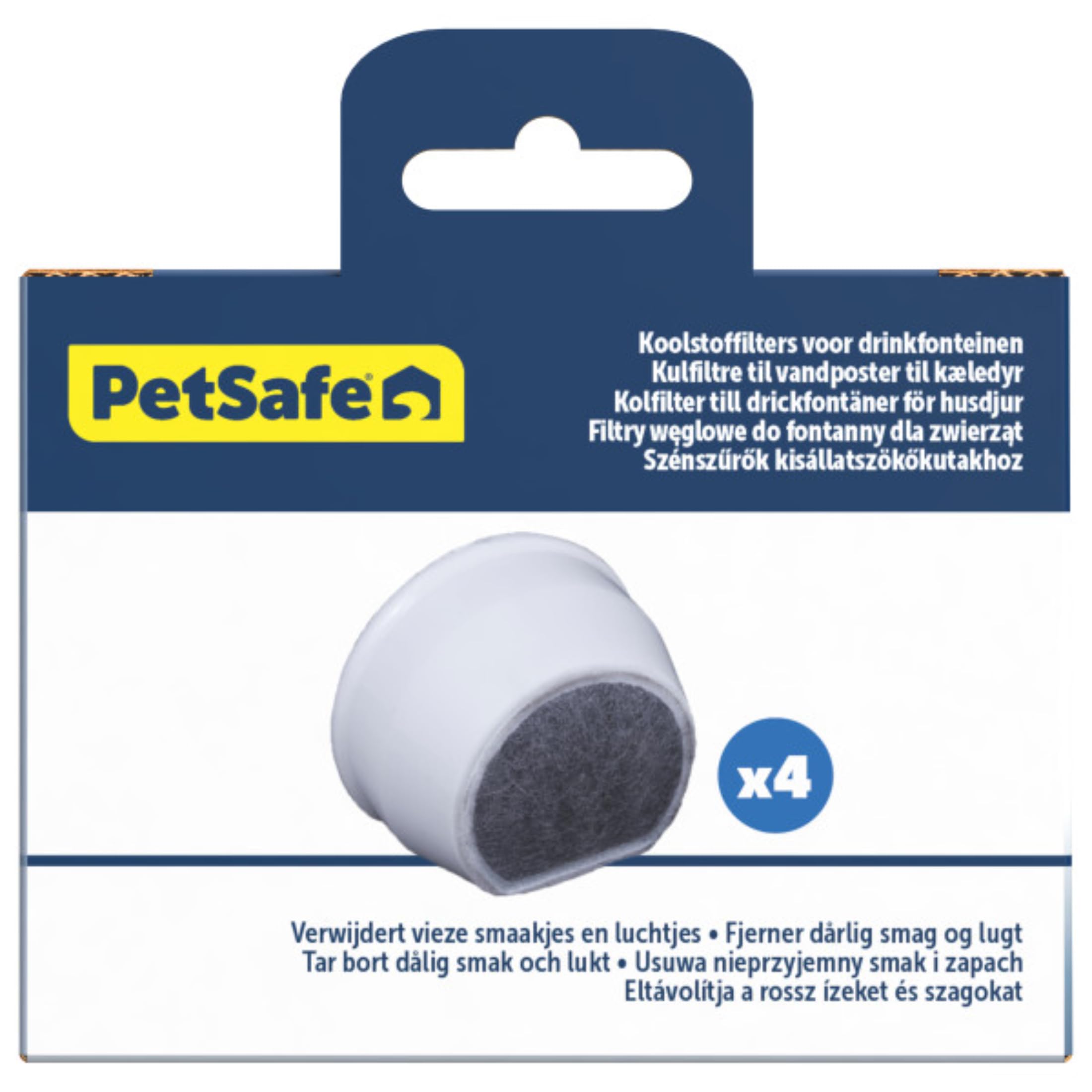 PetSafe Drinkwell Carbon Replacement Filters, Keeps Water Clean & Fresh, Compatible with Multiple PetSafe Fountains, 4 pack, White