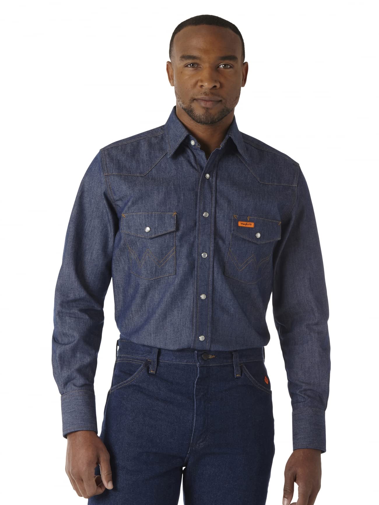 WRANGLER Herren Big & Tall Flame Resistant Western Two Pocket Snap Shirt Work Utility Hemd (1er Pack)