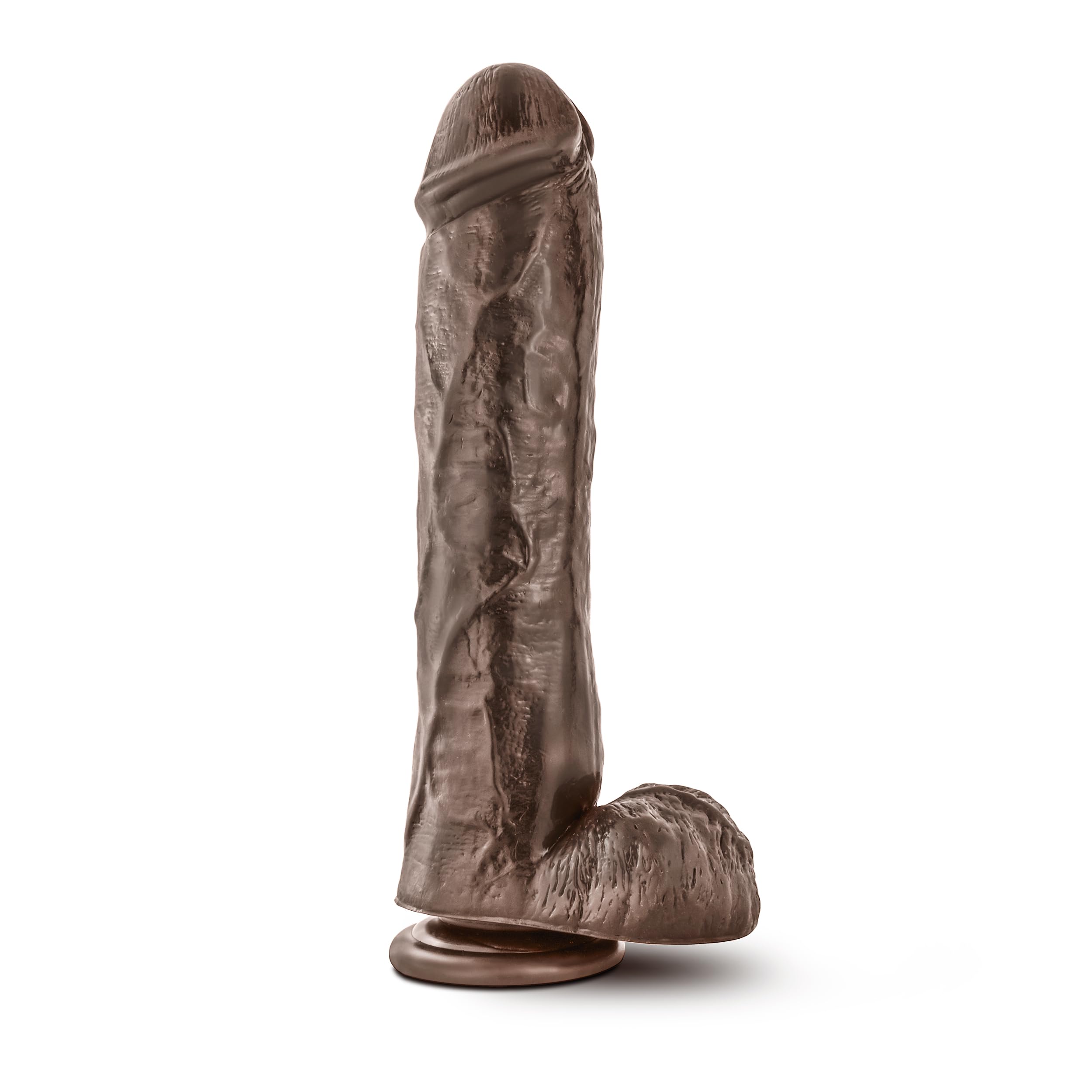 Eden Pleasure Products Eden -11 Inch Extra Long 2.4" Thick Dildo - Sturdy Suction Cup for Hands Free Play - Soft But Not Floppy Realistic Feel - Deep Pleasure - Black