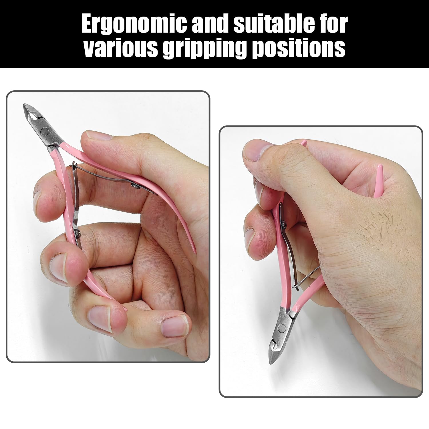 3 Pezzi Realizzati Con Pinze In Pelle Morta In Acciaio Inossidabile E 1 Set Di Strumenti Per Un Periodo, Strumenti Per La Cura Delle Unghie, Accessori Per La Cura Delle Mani (Rosa).