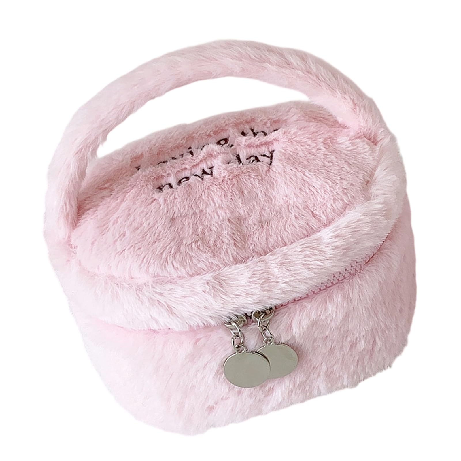 Plush Makeup with Spacious Design for Easy Travel Use Washable Soft Bag