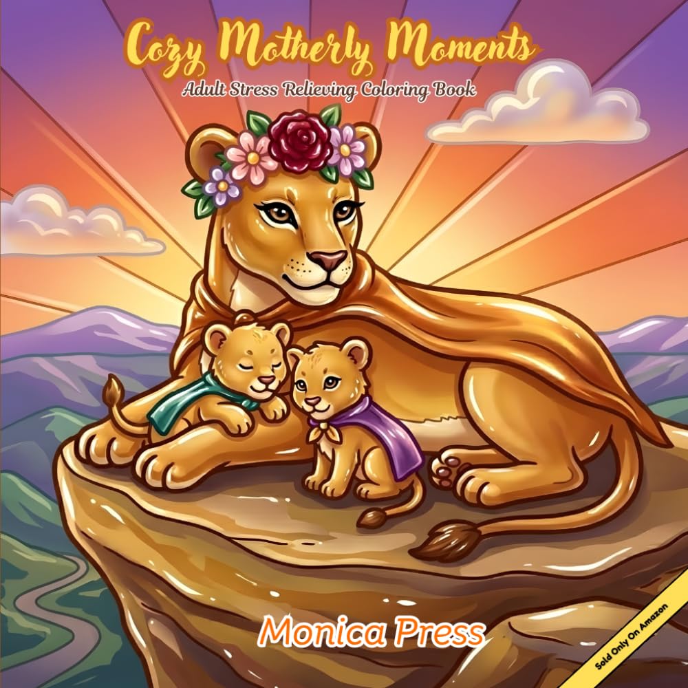 Cozy Motherly Moments: Adult Stress Relieving Coloring Book