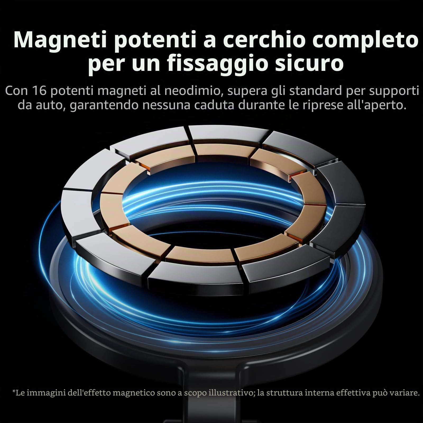 TELESIN° Supporto Magnetico per Telefono da Collo, POV/VLOG Collana Magnetica per Telefoni Cellulari per Magsafe Portacellulare da collo Accessori per telefoni cellulari per iPhone Android (Gray)