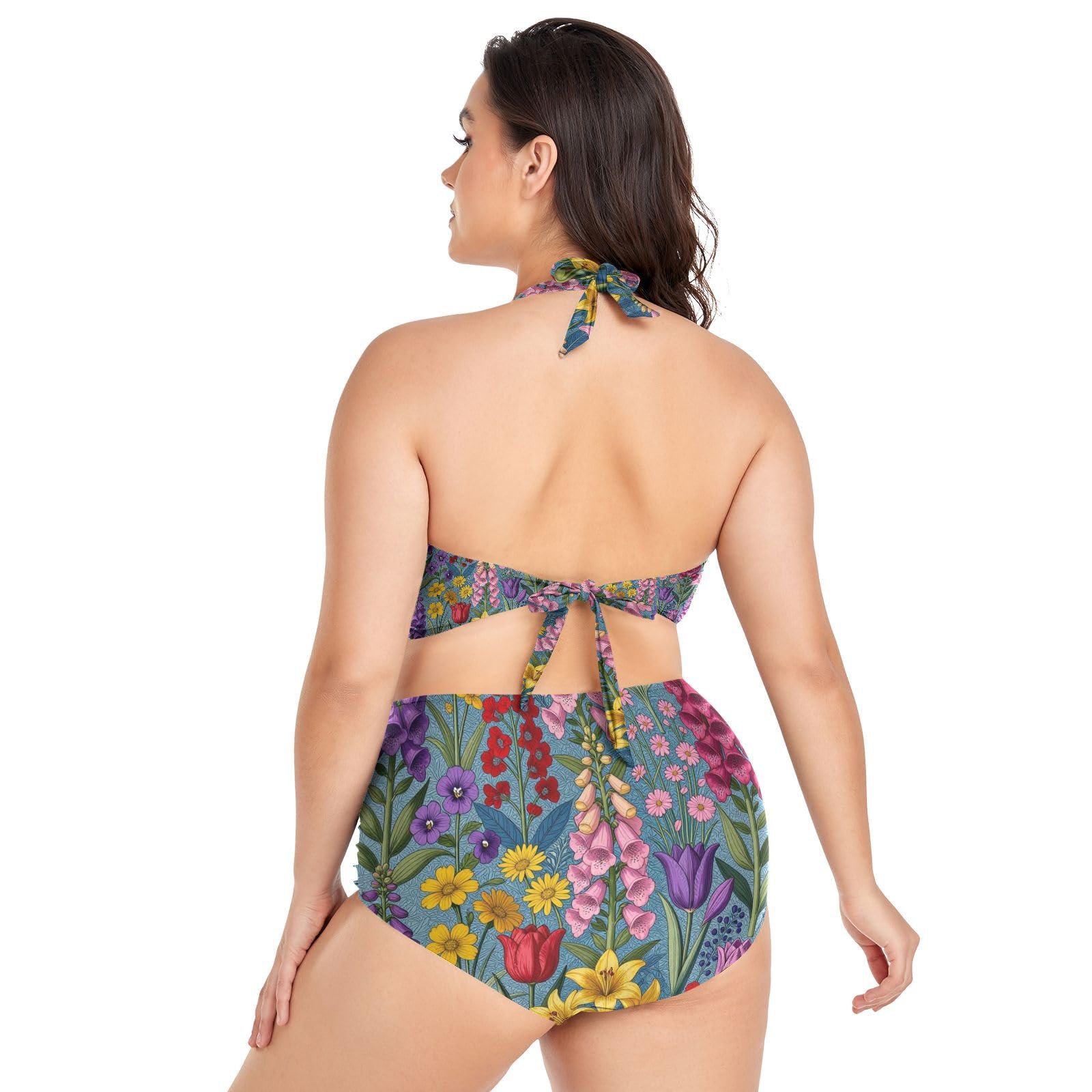 FRODOTGV Costumi da bagno da donna curvy, da L a 4XL | Coppe imbottite rimovibili in materiale liscio e setoso, senza fili, per vacanze estive in spiaggia e a bordo piscina, viola