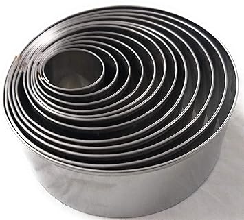 Steel Commercial Heart Shaped Cookie Cutter Set of 12 Cutters (Round Cutter)