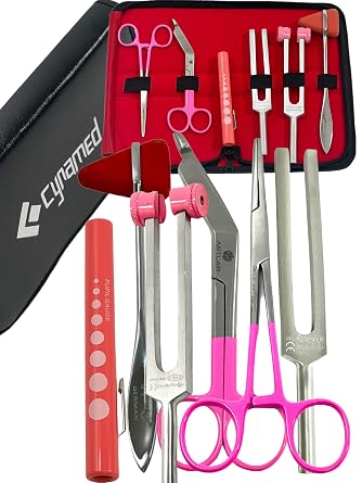 6 pcs Reflex Percussion Taylor Hammer Penlight Tuning Fork C 256 C 512 Lister Bandage Scissors CYNAMED