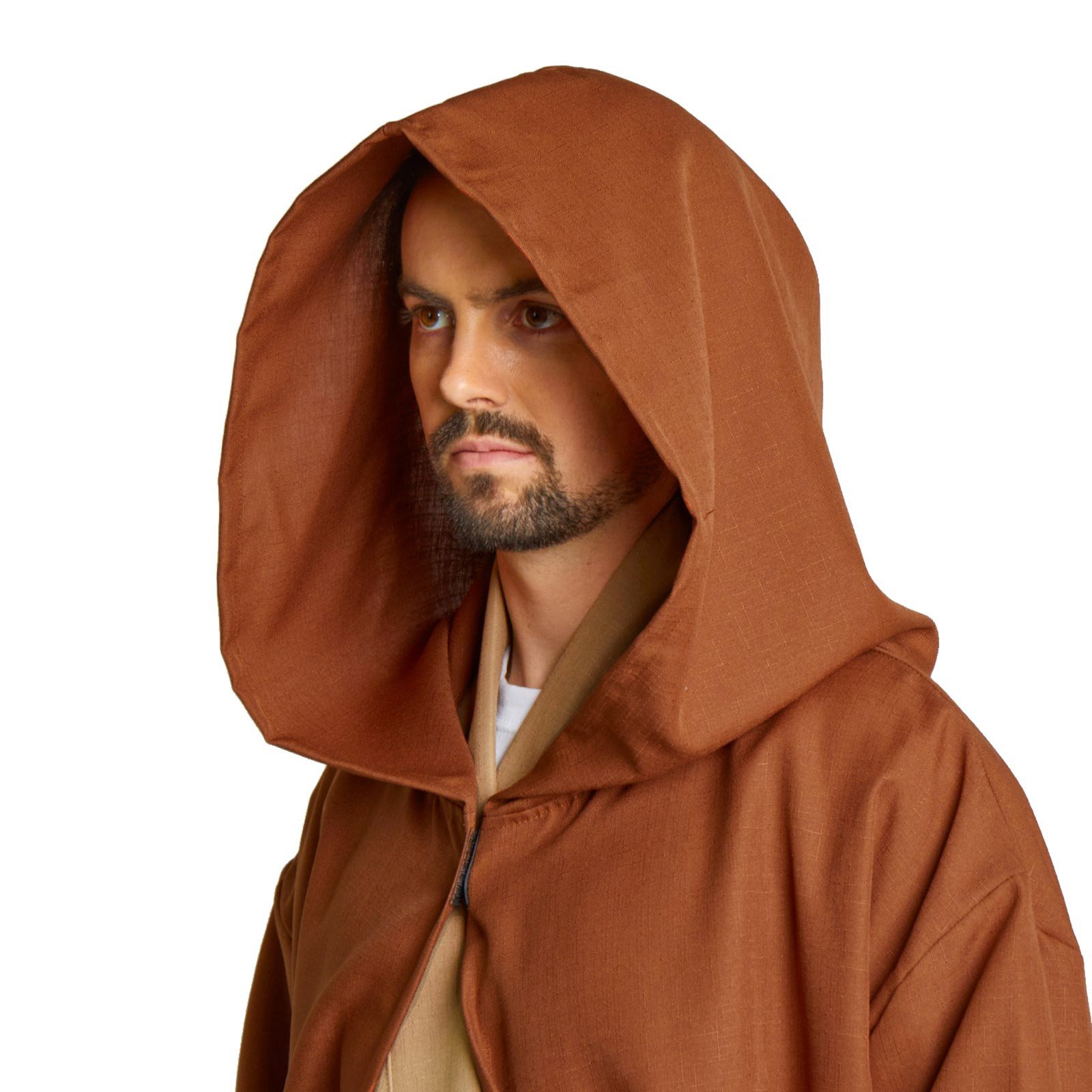 Largemouth Men's Jedi Sith Robe Cloak Costume Brown Black