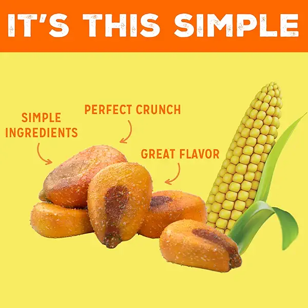 LOVE CORN Cheddar – Crunchy Roasted Corn Snack, Gluten Free, Non-GMO, Low Sugar, Vegan, Plant Based – Alternative to Chips, Nuts & Crackers – Office & On-the-Go Snacks – 4oz Bag 4