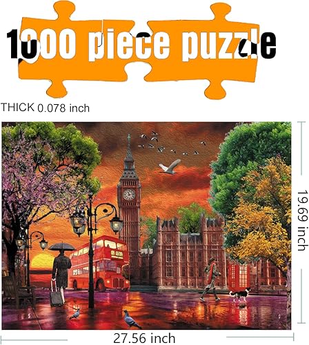 Miniatura 2 de Rompecabezas de 1000 piezas, rompecabezas de 1000 piezas, 1000 piezas, para adultos y niños, adecuado para adultos y niños (E0004, 1000 piezas, 1000