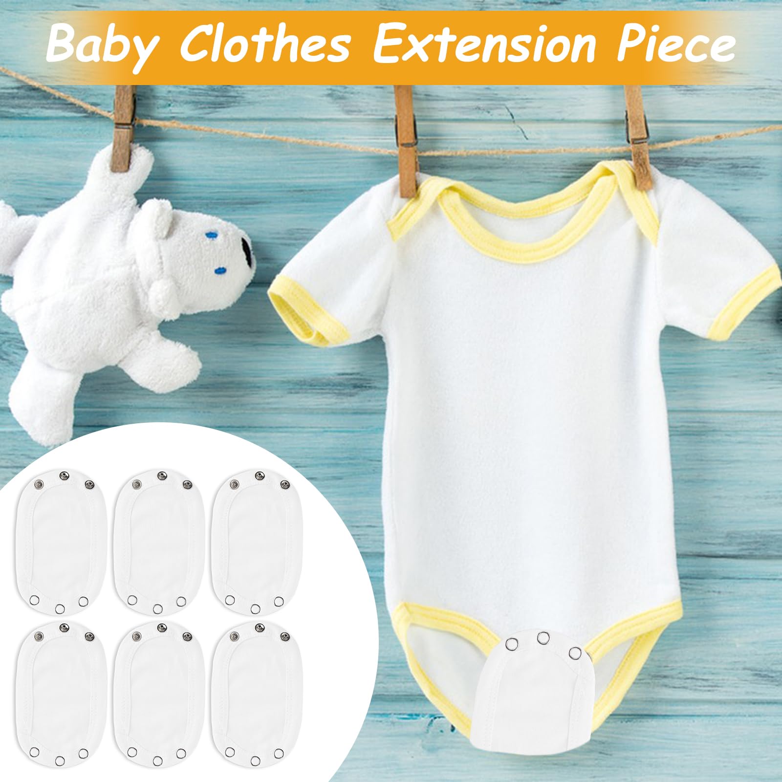 Bambino Body Extender Tutina Romper Extender Baby Utility Pannolino Prolunga Neonato 6 Pezzi