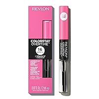 Vista 80 de Revlon - Lápiz labial líquido Overtime con brillo de labios transparente, maquillaje facial ColorStay, doble extremo con vitamina E en ciruela/baya