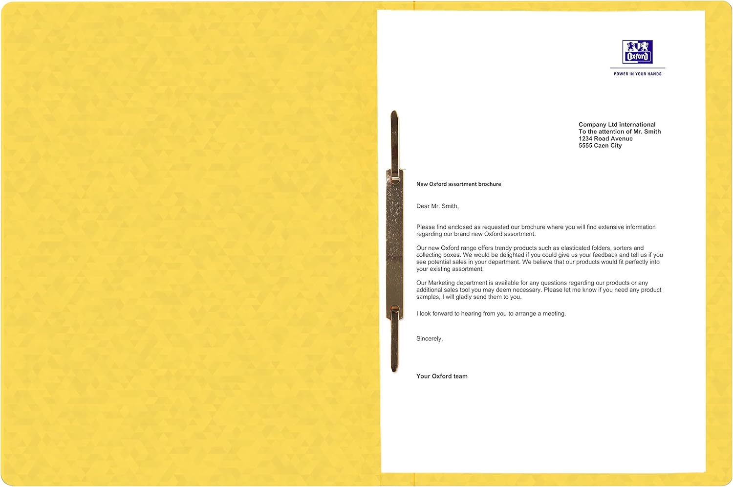 Oxford Top Fil+ 400116200 File Folder Extra-Strong 390 g Cardboard Pack of 25 DIN A4 Yellow
