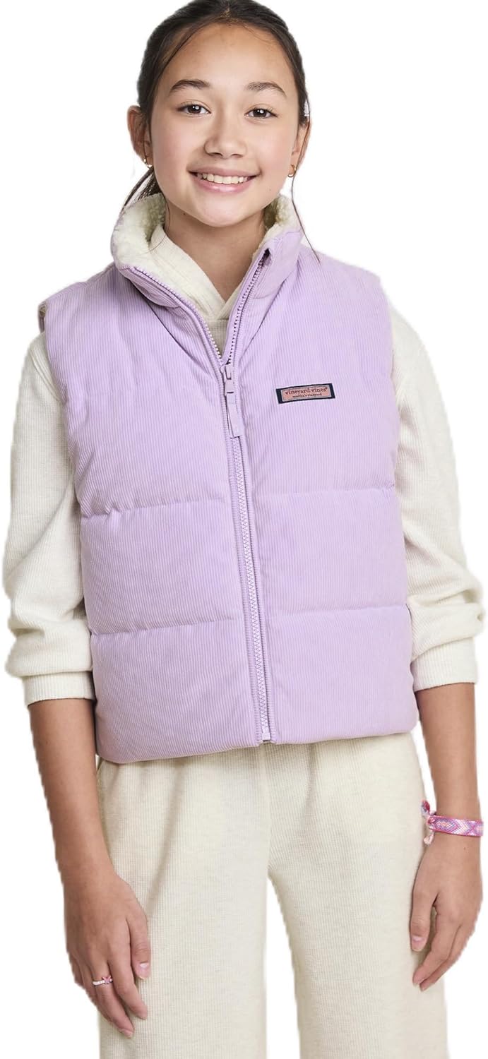 vineyard vines Girls' Girls' Corduroy Puffer Vest