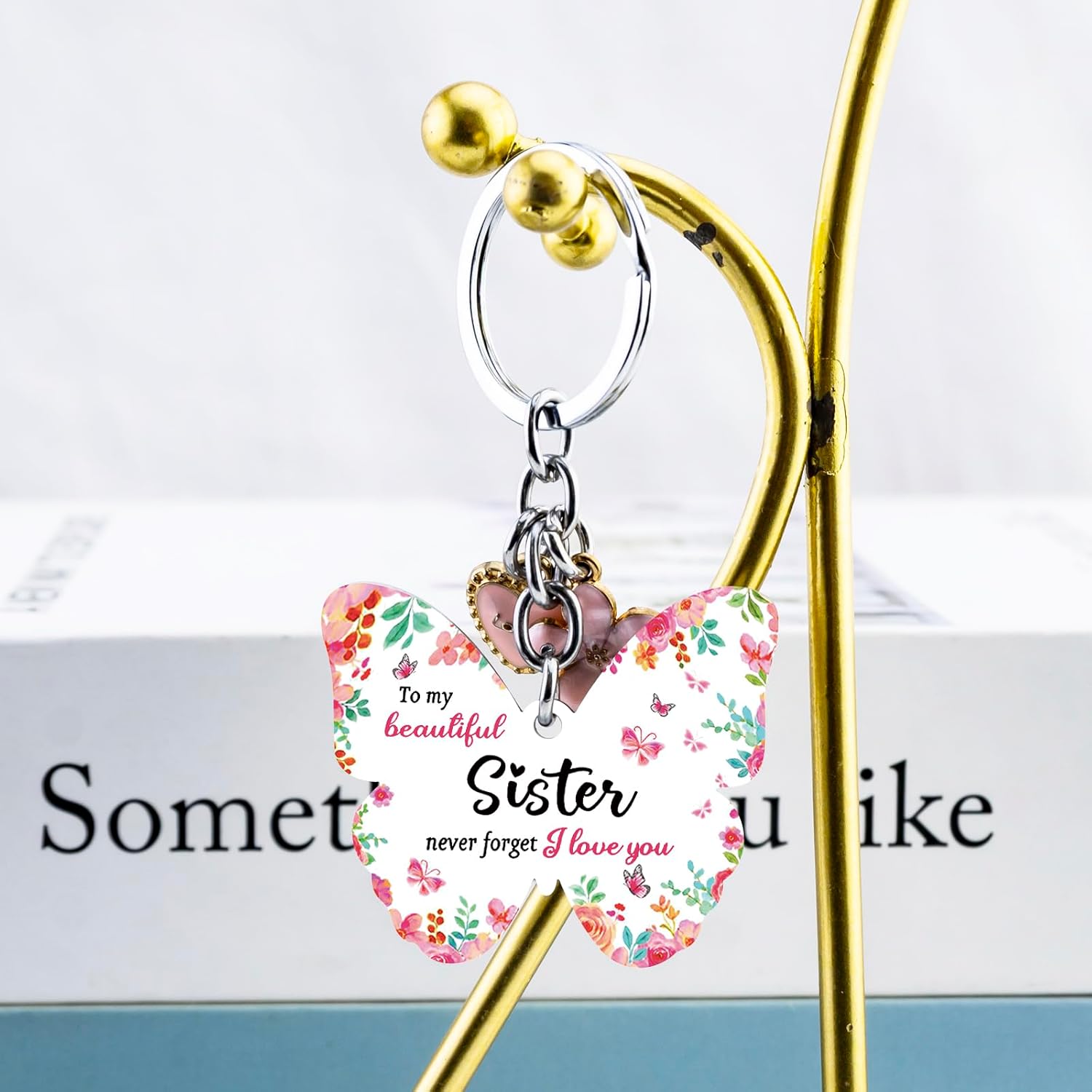 OEHEDOU Sister Birthday Gifts Sisters Gift From Sisters Soul Sister Gifts For Women Birthday Gift Ideas Butterfly Keychain For Girls Adults Sibling Present For Girl Valentines Day Present For Girl - Image 4