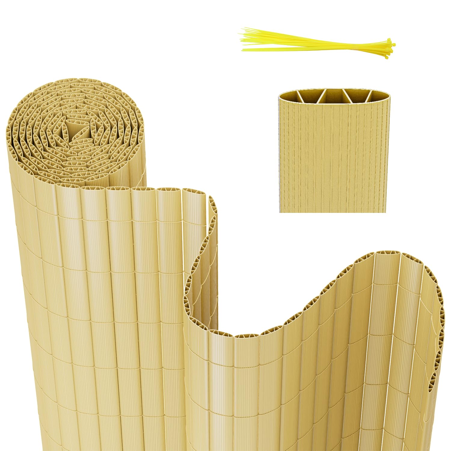 jarolift Canniccio PVC Recinzione Frangivista, Protezione Paravista, Resistente ai Raggi UV Resistente, Impermeabile, Protettivo Frangivento per Giardino, Balcone, Terrazza, 180 x 400 cm, Verde