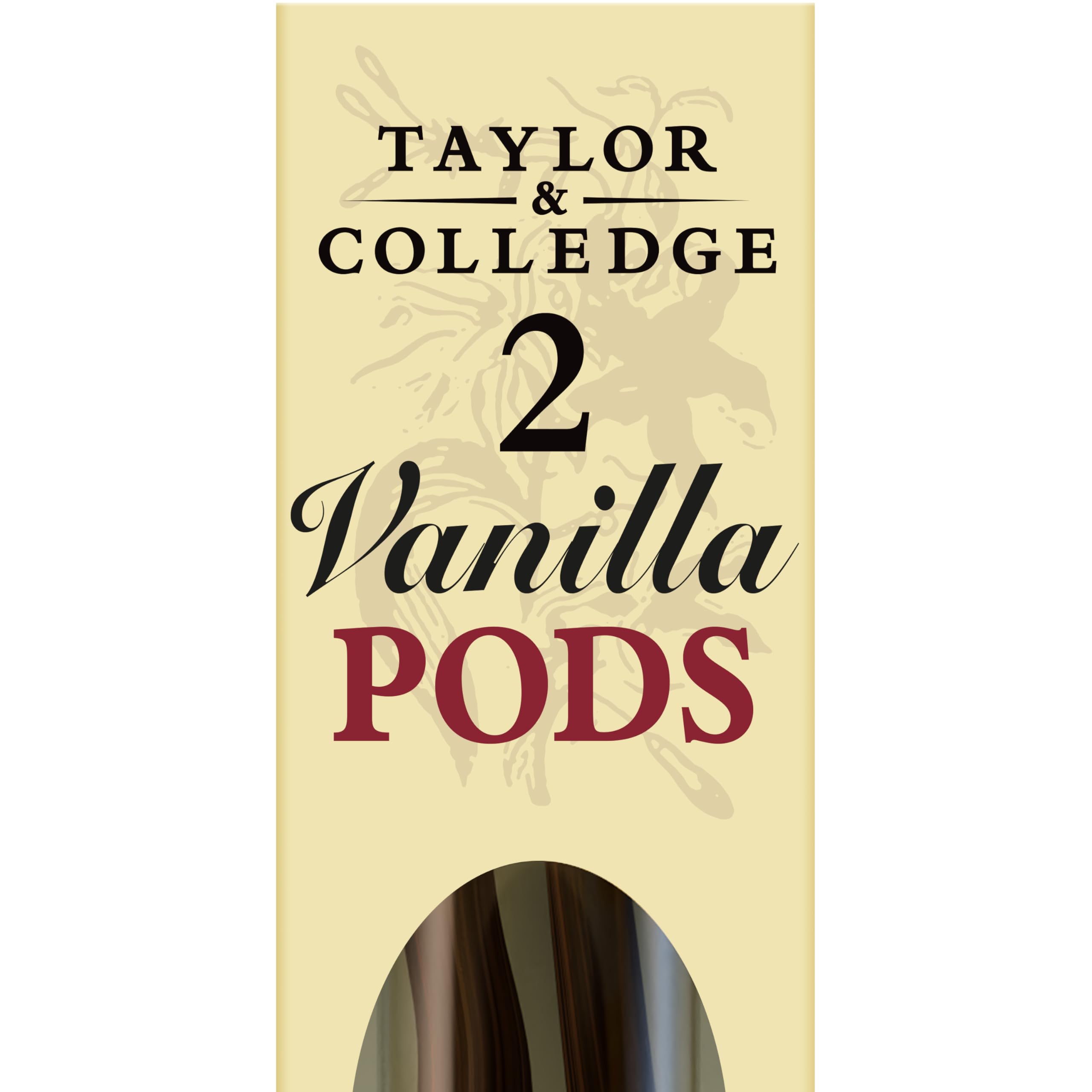 Taylor & Colledge Organic Vanilla Beans 2 Whole Pods, 4g