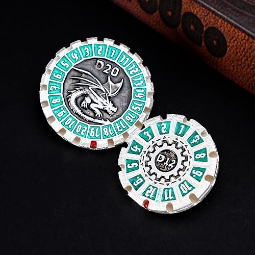 Miniatura 14 de DND - Juego de dados de metal para Dungeons and Dragons, dados de metal único DND, dados de poliedro D y D con caja para juegos de rol D20, D12