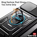 TheGiftKart Tough Armor Bumper Back Cover Case for Mi Redmi 15 5G | Sliding Camera Cover, Kickstand & Ring Holder | 360 Degree Protection Back Cover Case for Redmi 15 5G (PC & TPU, Black) gallery image