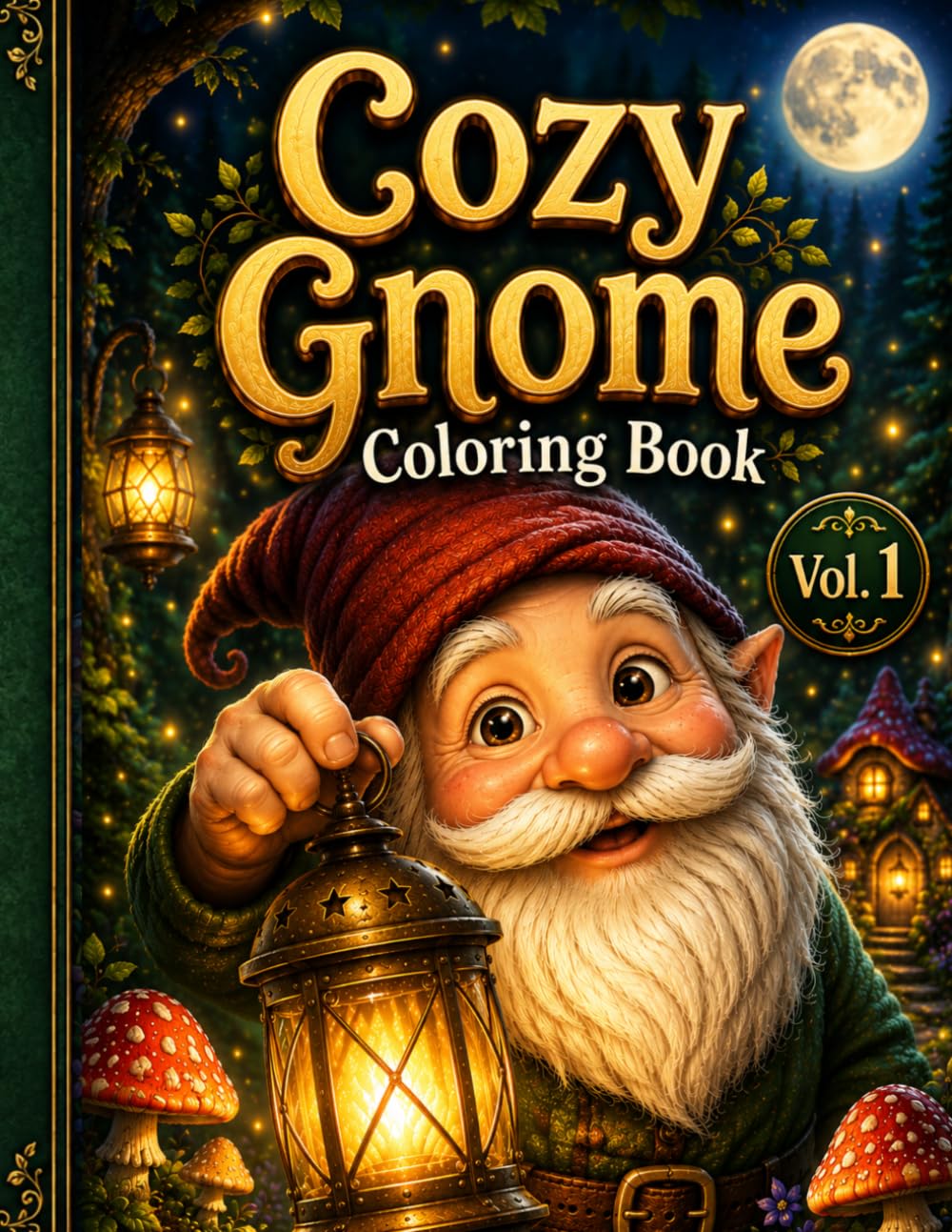 Cozy Gnome Coloring Book vol.1: Whimsical Forest Adventures for Adults and Teens