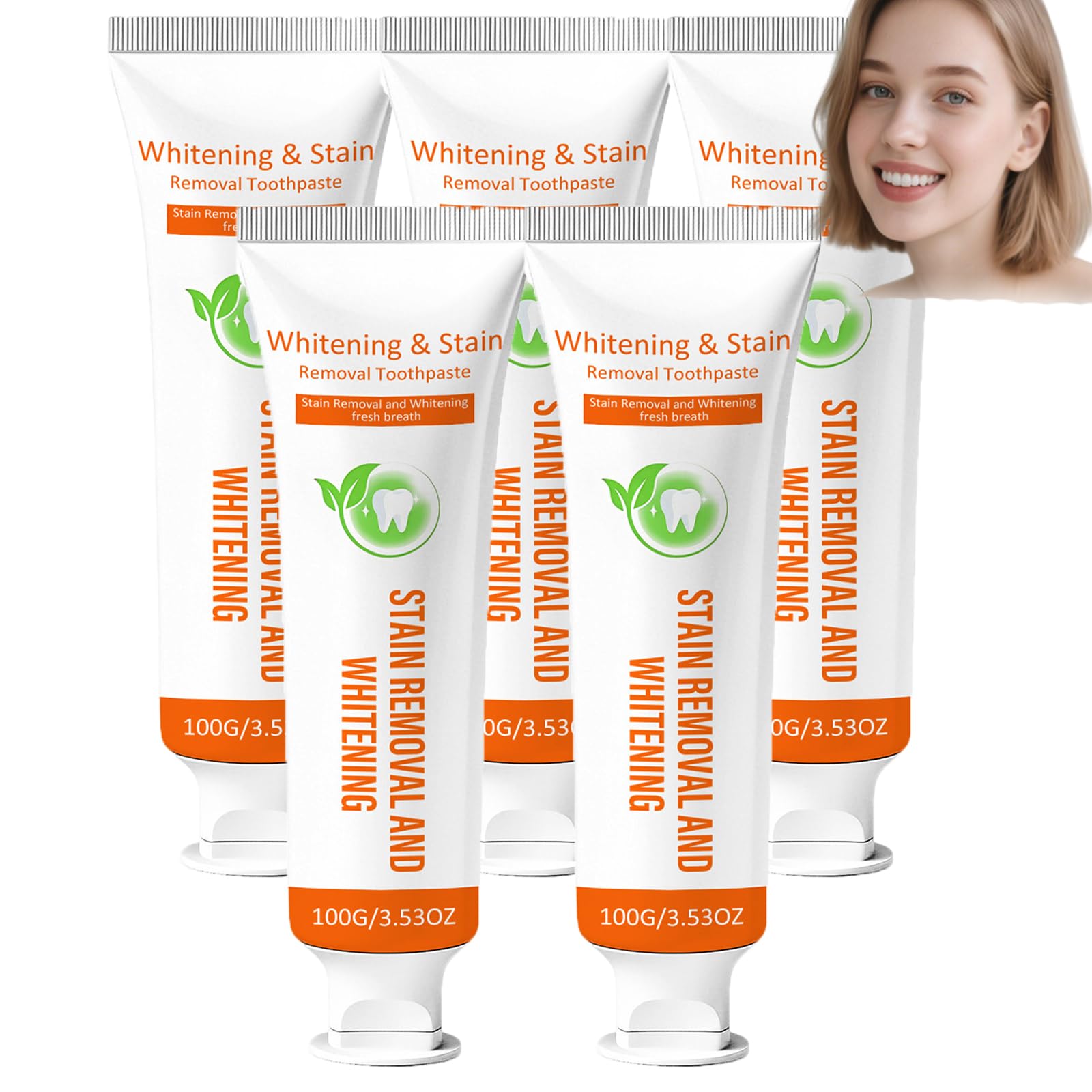 Dentifricio denti sensibili, cura delicata dello smalto, rafforza lo smalto, illumina i denti supporta gengive sane durevoli freschezza menta dentifricio sbiancante macchie caffè, tè vino, (5pcs)
