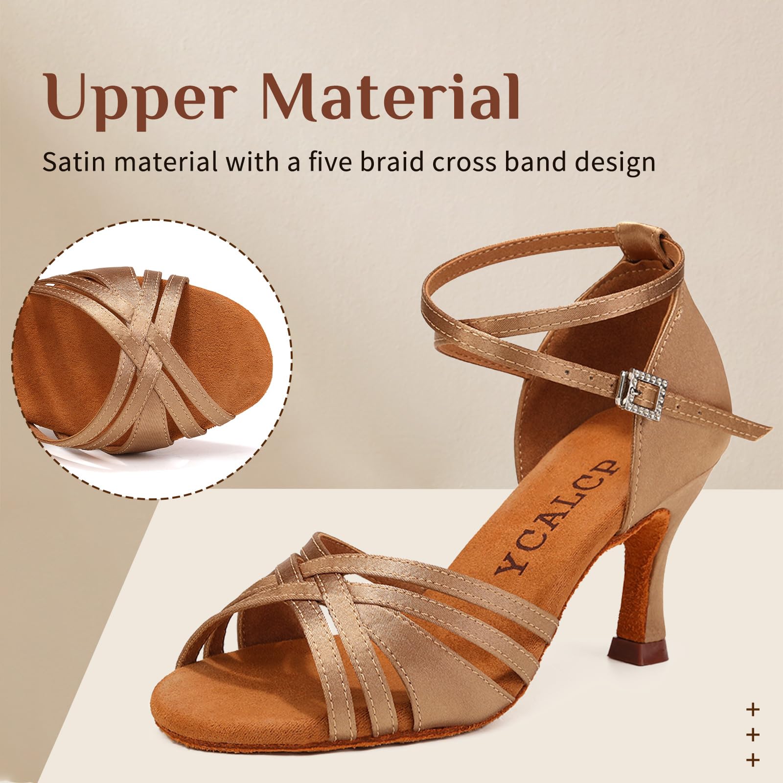 Kobiety Dziewczyny Ladies Ballroom Latin Tango Dance Shoes Buty na obcasie Salsa Latin Dance Open Toe Shoes,EM-L3049
