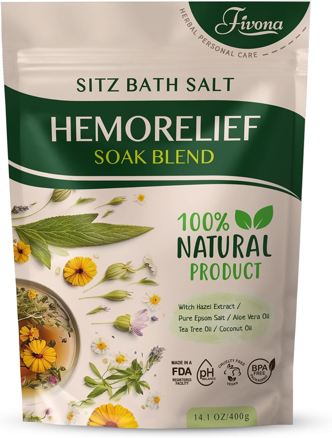 Sitz Bath Salt Blend for Hemorrhoids Treatment Natural