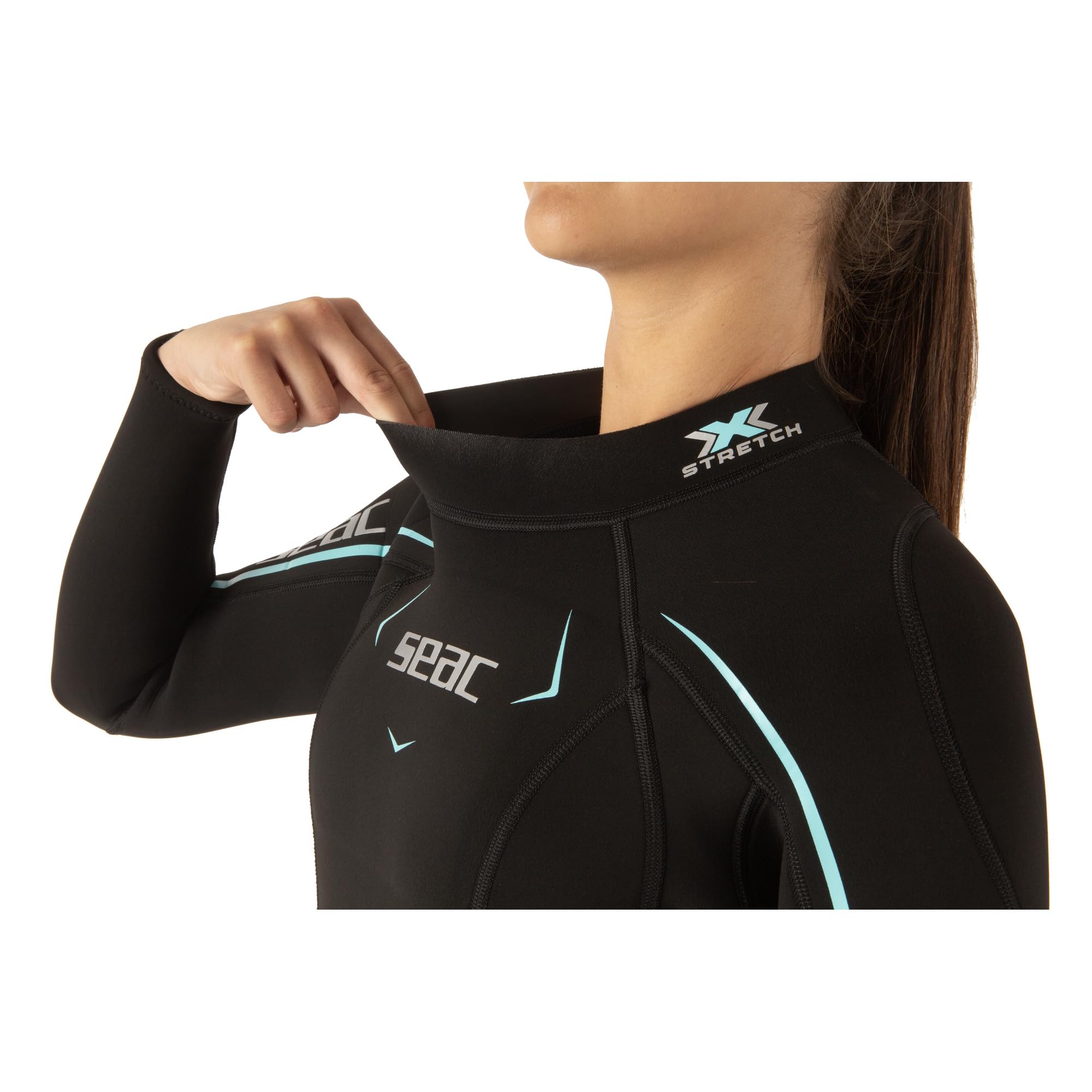 SEAC Feel-S Lady 3mm – Muta da donna in neoprene UltraStretch 3 mm, con cerniera posteriore YKK, cuciture Flatlock e ginocchiere rinforzate – Muta sub, snorkeling e freediving