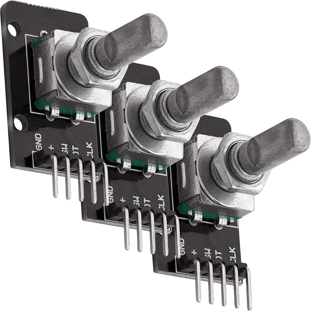 AZDelivery 3 x KY-040 Rotary Encoder Module compatible with Arduino including E-Book!