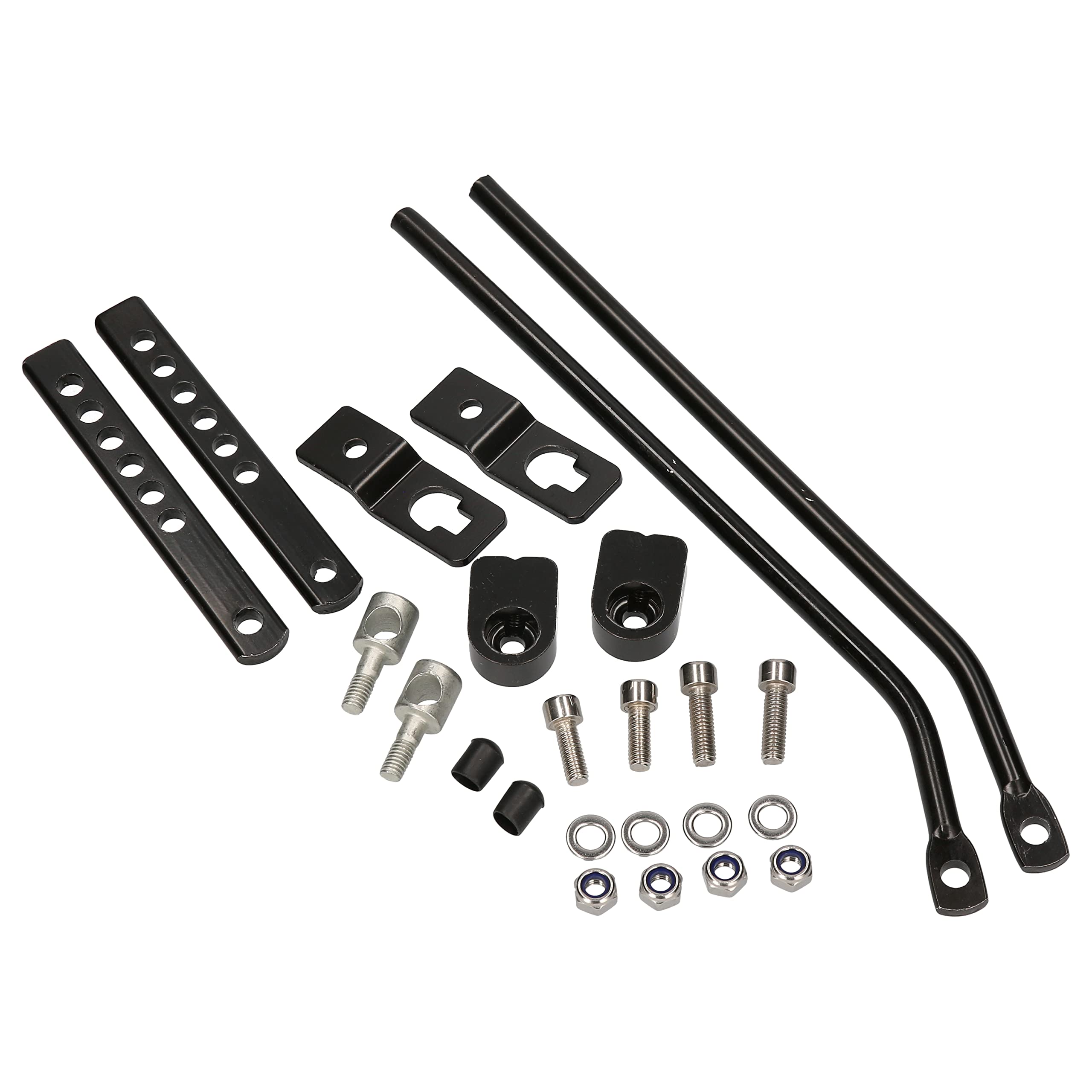 Gepäckträger für Akkus mit 425x158x85mm, Aluminiumlegierung, 4 Befestigungspunkte, Schwarz, 425x158x85mm, E-Bike, Elektro Fahrrad, Pedelec