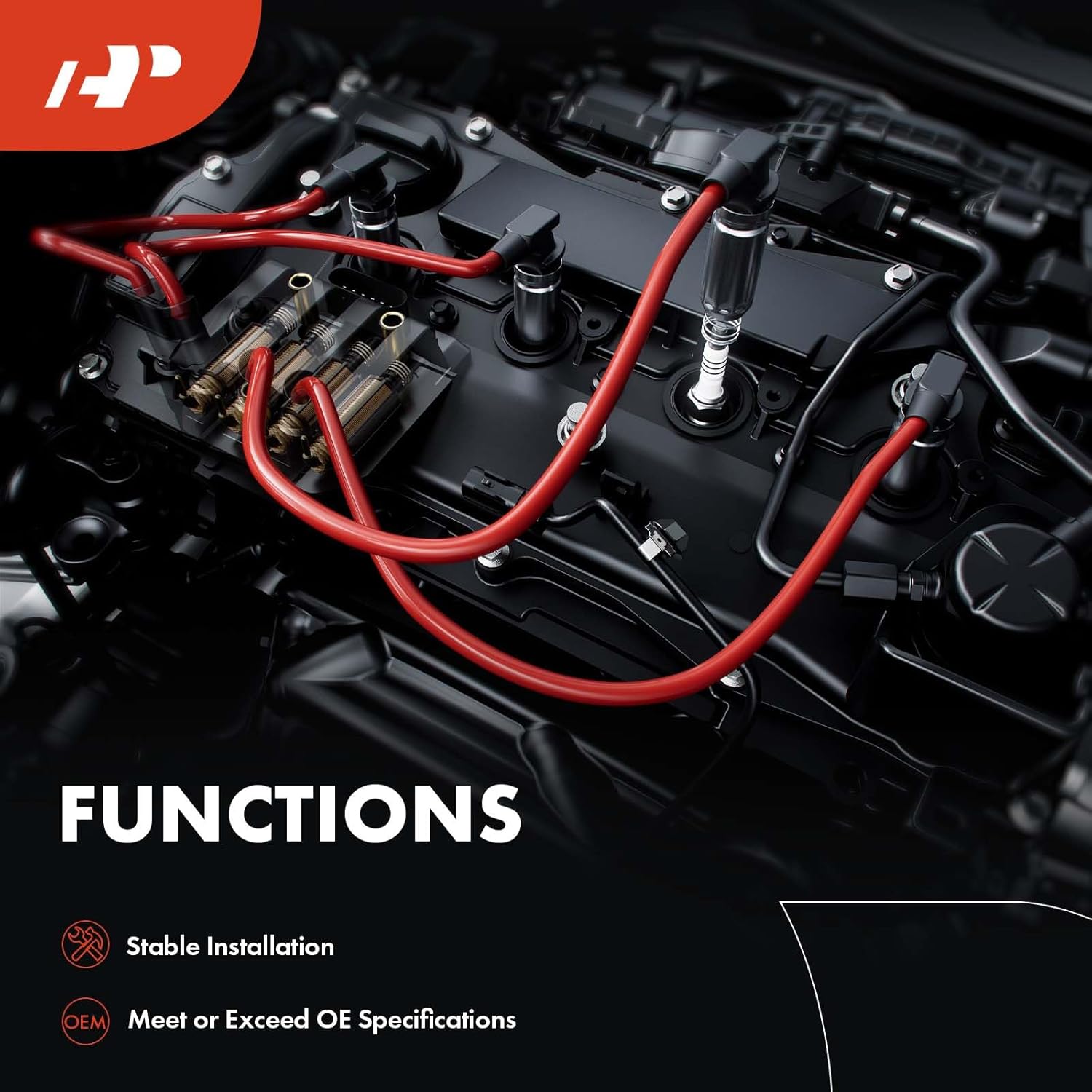 A-Premium 3 Ignition Coils with 6 Wire and 6 Iridium Spark Plugs Compatible with Mitsubishi Montero 1997-2002, Montero Sport 1997-2002 3.0L, Montero Sport 1999-2004 3.5L