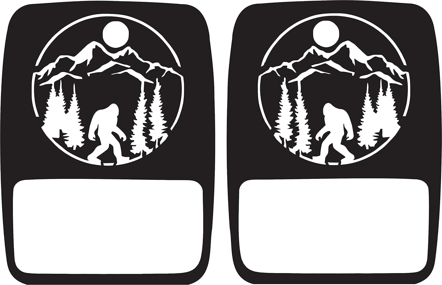 Bigfoot Under The Moon Tail lamp Light Covers (Non-LED) Compatible with Jeep Gladiator Black 1 Pair