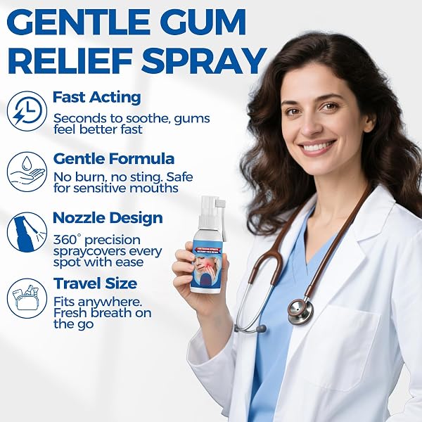 Toothache Relief Spray for Adults, Instant Pain Relief Oral Spray for Wisdom Teeth Inflammation, Swollen Gums, Canker Sores & Denture Pain, Anti-Inflammatory & Swelling Soothing Spray, 0.7 fl.oz/20ml. - 3