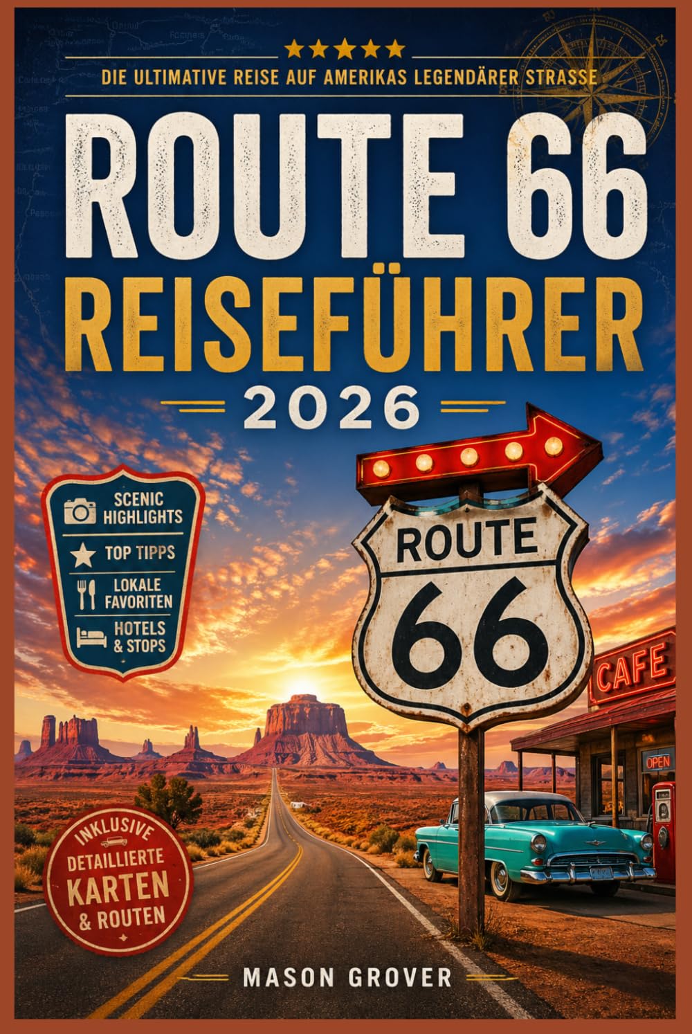 ROUTE 66 REISEFÜHRER 2026: Befahren Sie Amerikas legendärste Autobahn mit Zuversicht – dank detaillierter Karten, Budgettipps, kultureller Einblicke und flexibler Tagespläne.