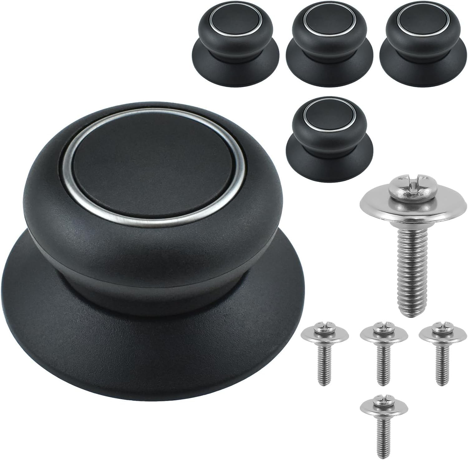 5Pcs Pot Lid Replacement Knobs, Universal Bakelite Heat Resistant Cover