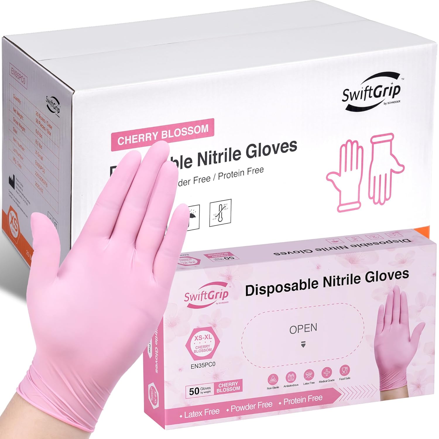 Nitrile Exam Gloves Disposable Black Latex Free Cooking - View #11