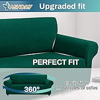 Vista 81 de Asnomy Couch Covers for 3 Cushion Couch Stretch Sofa Covers Slipcovers, Pet Protector Furniture Covers for Dogs Cats Spandex Jacquard Fabric Small