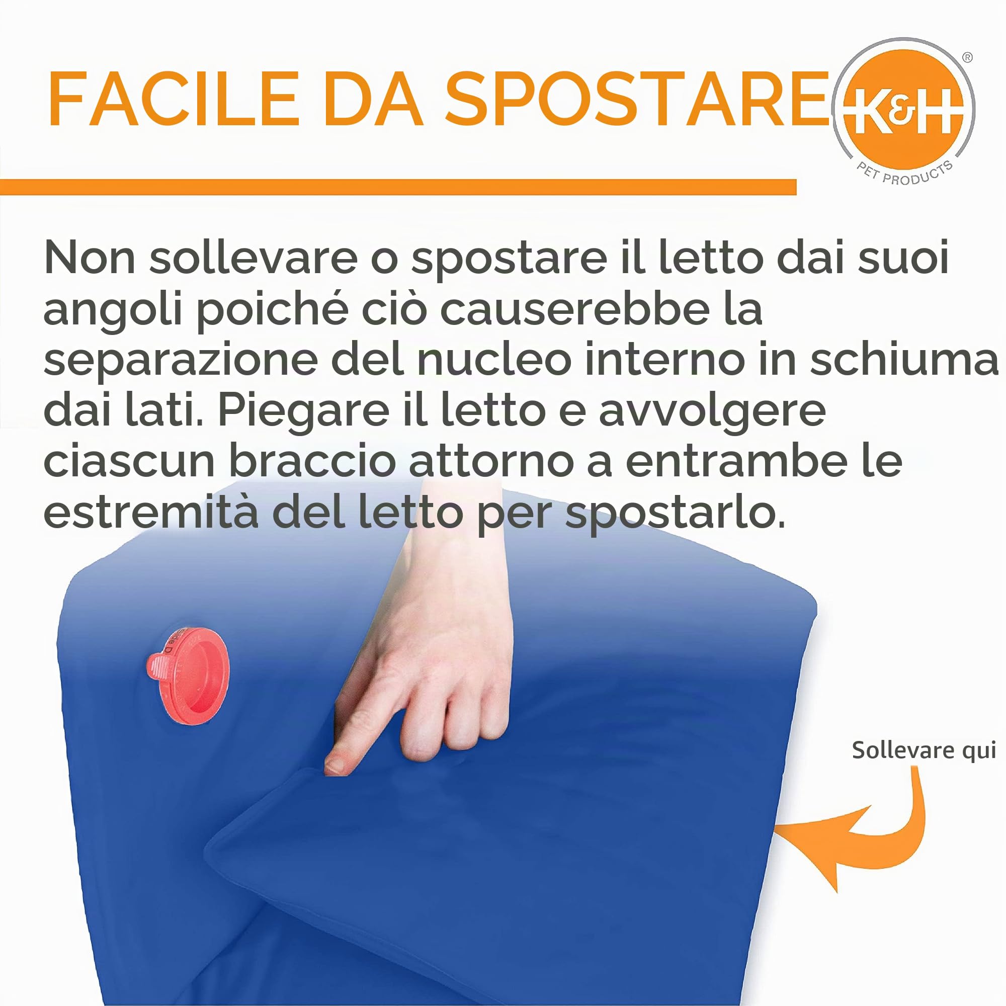 K&H Pet | Cuccia rinfrescante per Cani e Gatti Cooling Bed | Blu | Large